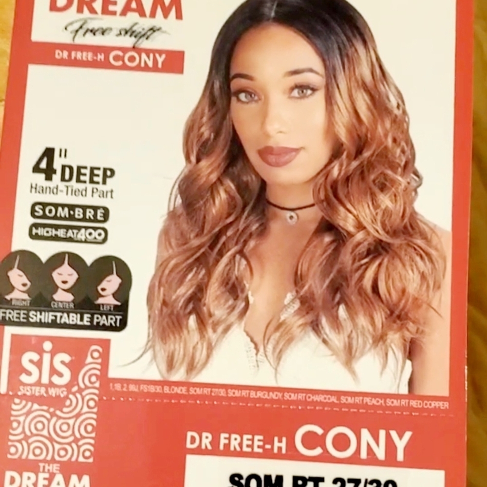Sis Sister Wig Black Roots with Blond Hair Wig